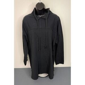 Casually Clio Women's Pullover Long Sleeve Top Black Sz XL Lagenlook Outdoor